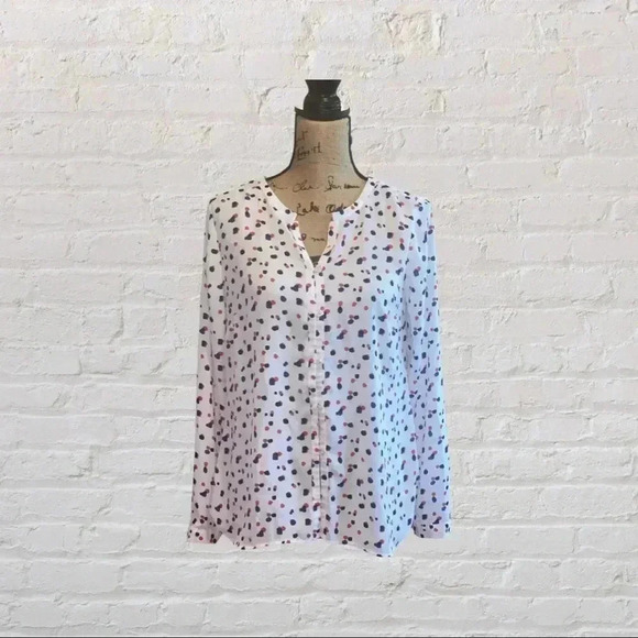 Land’s End Polka Dot Blouse - Picture 1 of 5